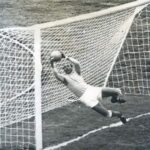 Efraín El Caimán Sánchez: Leyenda que transformó el fútbol Colombiano Efraín El Caimán Sánchez atajando el Balón - futbolred.com