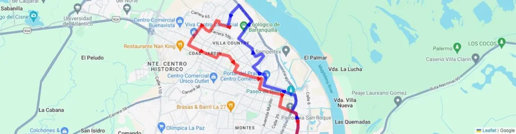 Recorrido Ruta de Bus Sobusa VIVERO PARAÍSO Ruta Sobusa Vivero Paraíso Mapa Horizontal