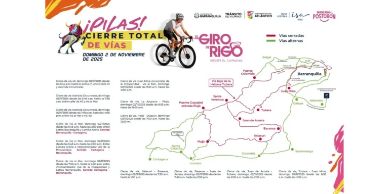 El Giro de Rigo 2025, edición El Carnaval, hará vibrar a Barranquilla y el Atlántico con el ciclismo mundial El Giro de Rigo 2025, edición El Carnaval, hará vibrar a Barranquilla y el Atlántico con el ciclismo mundial