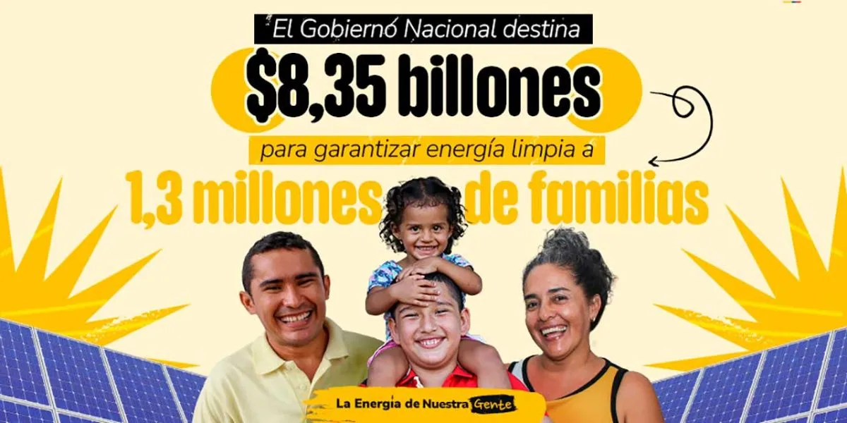 Gobierno invertirá $8,3 billones en paneles solares para 1,3 millones de hogares Gobierno invertirá $8,3 billones en paneles solares para 1,3 millones de hogares